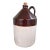 Antique American Brown/White Glazed Stoneware Jug With Handle, Circa 1900 For Sale