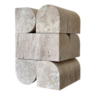 Mindscape 01 Travertine Sculpture by Jeroen Broux For Sale