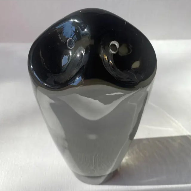 Large Signed Livio Seguso Murano Sommerso Glass Owl Sculpture, 1970s For Sale - Image 9 of 14