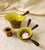 American Serge Nekrassoff Enamel Copper Ashtray Smoking Collection Arts and Crafts Mid Century Canary Yellow Nested Ladle Set William Morris Style Decor For Sale - Image 3 of 15