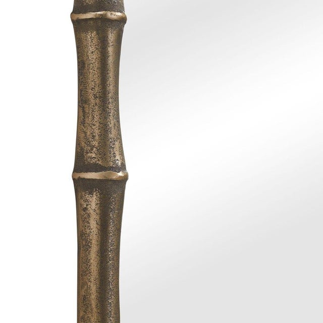 Chinoiserie Chinois Metal Bambo Mirror For Sale - Image 3 of 3