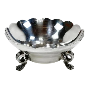 Vintage Silver Footed Reed and Barton Scalloped Bowl