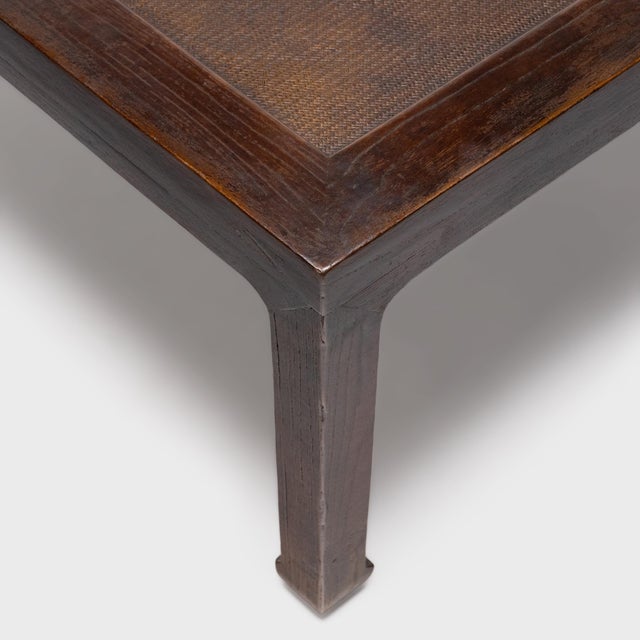 Chinese Low Woven Top Table, C. 1920 For Sale - Image 4 of 6