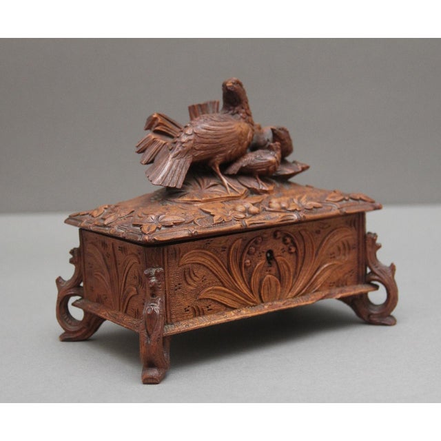 Antique Black Forest Walnut Casket, 1880 For Sale - Image 9 of 10