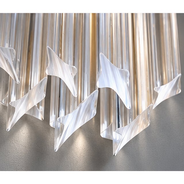 Vintage Wall Lamp with Clear Murano Glass Prisms, 1960s For Sale - Image 9 of 15