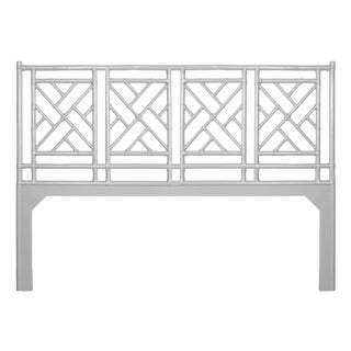 Chippendale Headboard California King - Light Gray For Sale