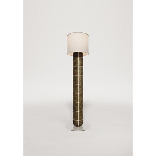 Large Navazi Floor Lamp in Ceramic with Linen and Frosted Glass by Svitanok For Sale - Image 9 of 10