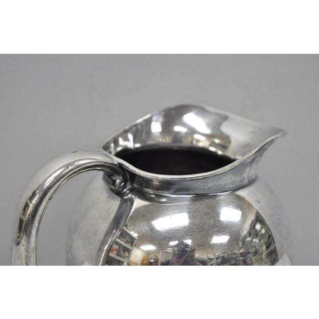 Metal Vintage James Dixon & Sons Sheffield England Silver Plated Bulbous Water Pitcher For Sale - Image 7 of 14