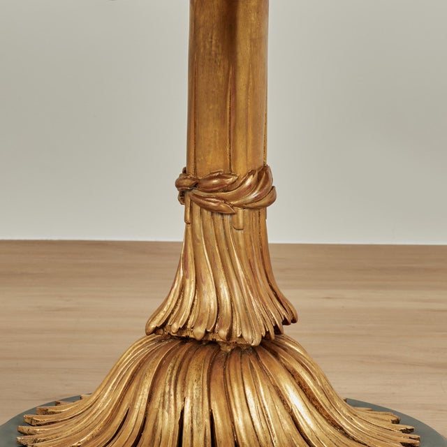 Parcel Gilt Carved Wood Flower Dining or Center Table For Sale - Image 11 of 12