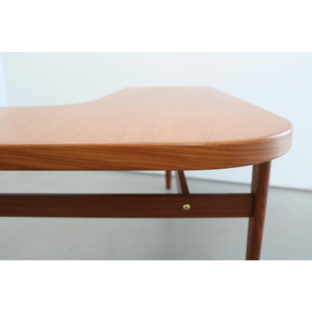 Large Boomerang Coffee Table in Teak, Denmark, 1960s For Sale - Image 9 of 12