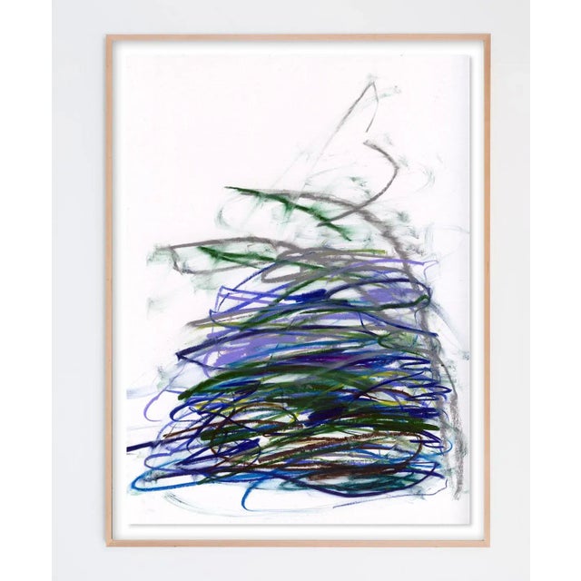 Mid-Century Modern "Blue Notes #7" Abstract Print - 24" X 30" For Sale - Image 3 of 4