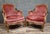 Red Louis XV Style Cabriolet Armchair in Carved Wood and Pink Velvet For Sale - Image 8 of 10