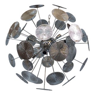 Handmade Hammered Sputnik Chandelier by Simoeng For Sale