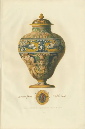 Delange, Vase of Monsignor Cajani, 1869, Paper