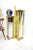 Metal Square Brass and Mirror Panels Pedestals Stands For Sale - Image 7 of 8