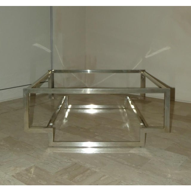 Amber Glass Coffee Table with Geometric Structure, Italy, 1970s For Sale - Image 12 of 18