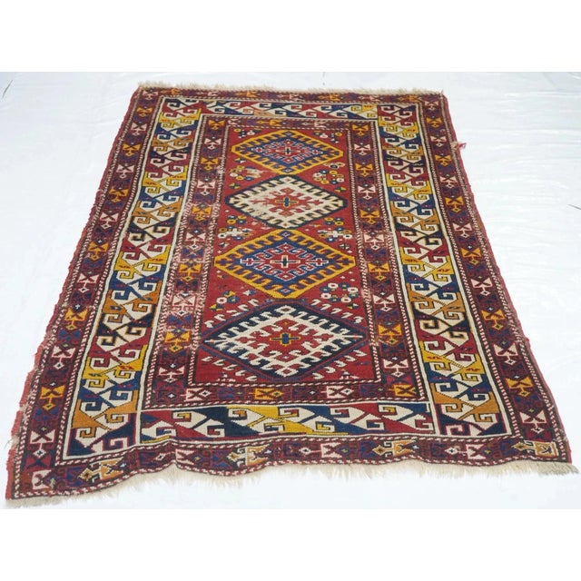 Textile Antique Kazak Rug 3'7'' x 5'10'' For Sale - Image 7 of 12