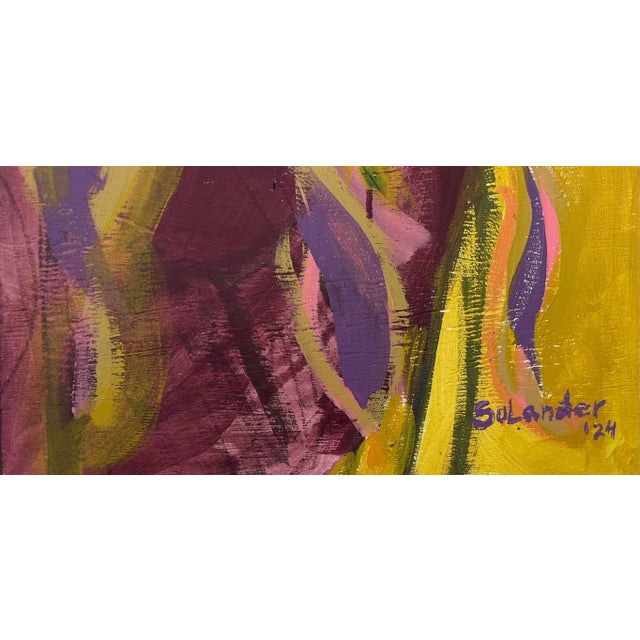 Erik Sulander Abstract Acrylic “No. 1001” by Erik Sulander, Signed For Sale - Image 4 of 4