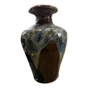 Mid 20th Century Vase With Thick Dripped Glaze