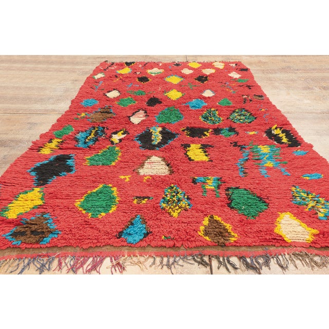 Vintage Boujad Moroccan Rug, 04'07 X 09'07 For Sale - Image 9 of 10