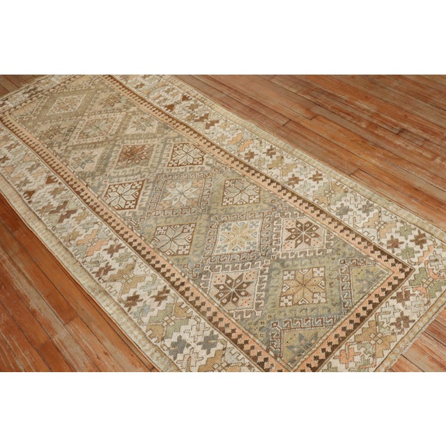 Early 20th Century Zabihi Collection Persian Kurd Runner - 3'6" x 7'2" For Sale - Image 4 of 7