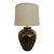 1980s Large High Gloss Mottled Tortoise Shell/Drip Glaze Table Lamp For Sale