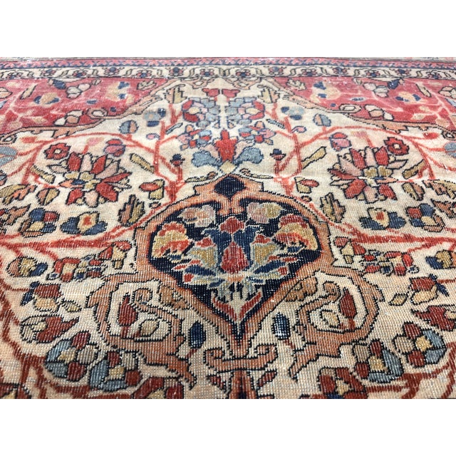 Antique Persian Mohtasham Kashan Rug 4’2" X 6’3" For Sale In New York - Image 6 of 6