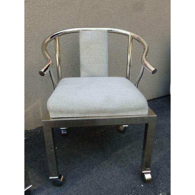 1950s Mid-Century Modern Design Institute America Chrome Yoke Chairs - a Pair For Sale In Miami - Image 6 of 12