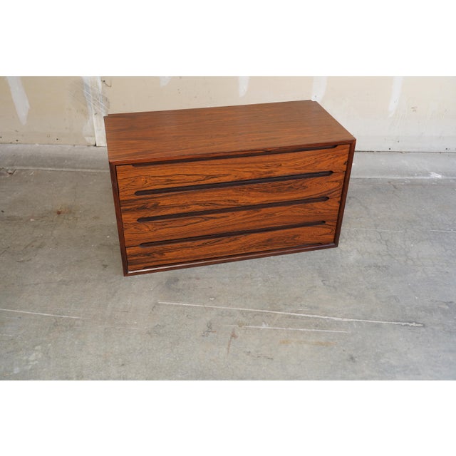 Brown 1950s Danish Modern Rosewood Modular Wall Unit / Desk / Display Cabinet For Sale - Image 8 of 13
