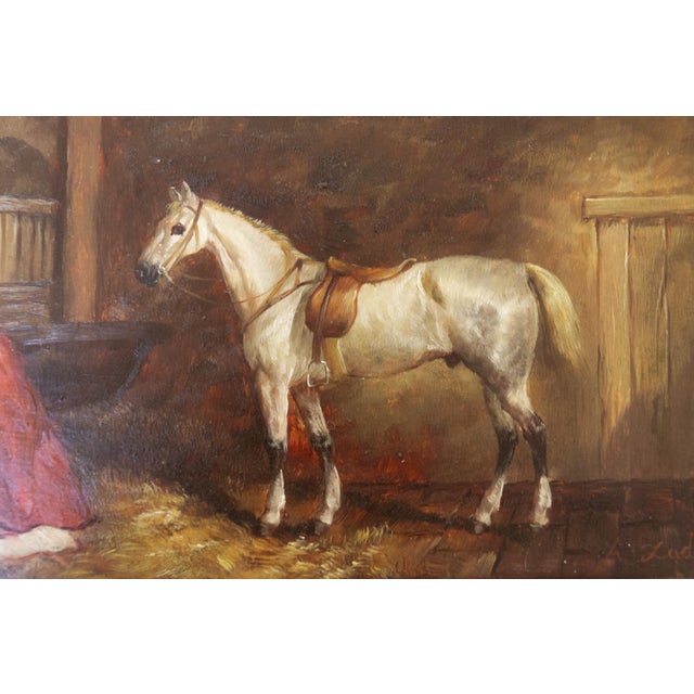A. Ladd, White Horse, 20th Century, Oil on Board, Framed For Sale - Image 14 of 17