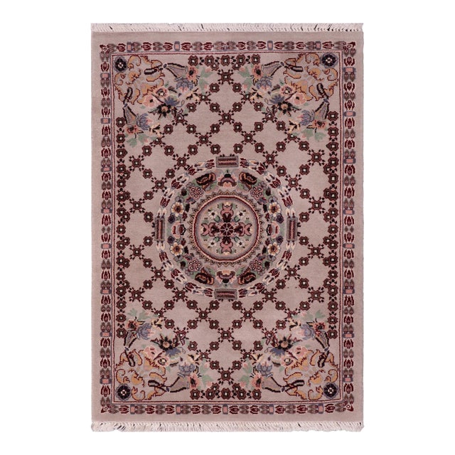 Shabby Chic Pak-Persian Gray/Gray Wool Rug - 2'1'' X 3'3'' For Sale