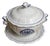 Covered Tureen and Stand in White Earthenware with Blue Decoration from Gien, 1920s For Sale