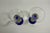 1990s Pair of Signed Shafaq Malik Postmodern Art Glass Martini Glasses – Cobalt Blue & Yellow For Sale - Image 5 of 6