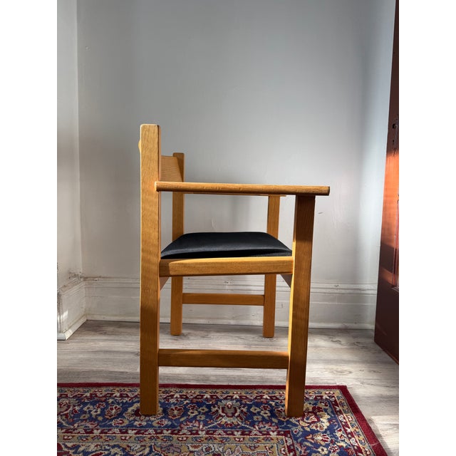 Mid-Century Modern Hans J. Wegner Ge 212 Oak Armchair for Getama, Denmark, 1975 For Sale - Image 3 of 8