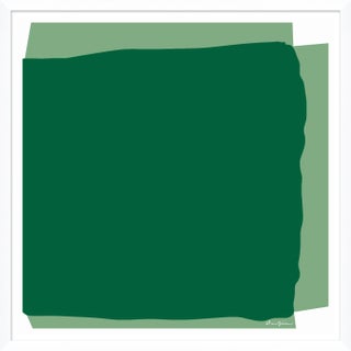 "Blocked in Green" By Dana Gibson, Framed Art Print For Sale