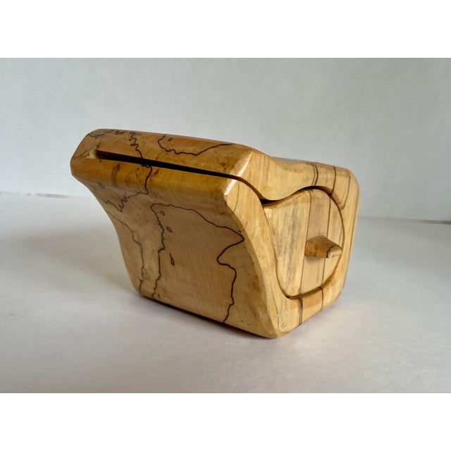 1970s Handcrafted Spalted Wood Sculptural Box With Drawer For Sale In Los Angeles - Image 6 of 12