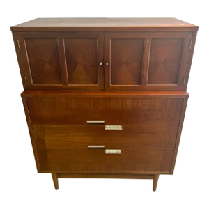 American of Martinsville Mid Century Modern Walnut Dresser by Merton L.Gershun