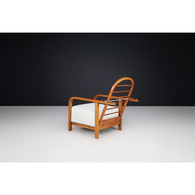 Wood Adjustable Bentwood Lounge Chair attributed to Jan Vaněk, Czechia, 1930s For Sale - Image 7 of 11