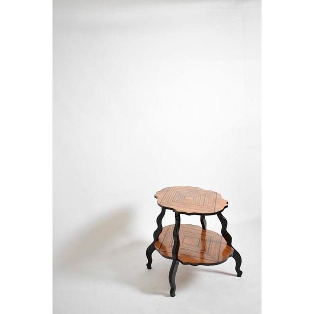 19th Century Napoleon III Diamond Pattern Side Table For Sale - Image 4 of 6