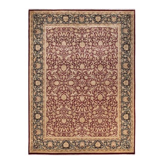 Mogul Hand-Knotted Area Rug - Red, 9' 2" x 12' 5" For Sale
