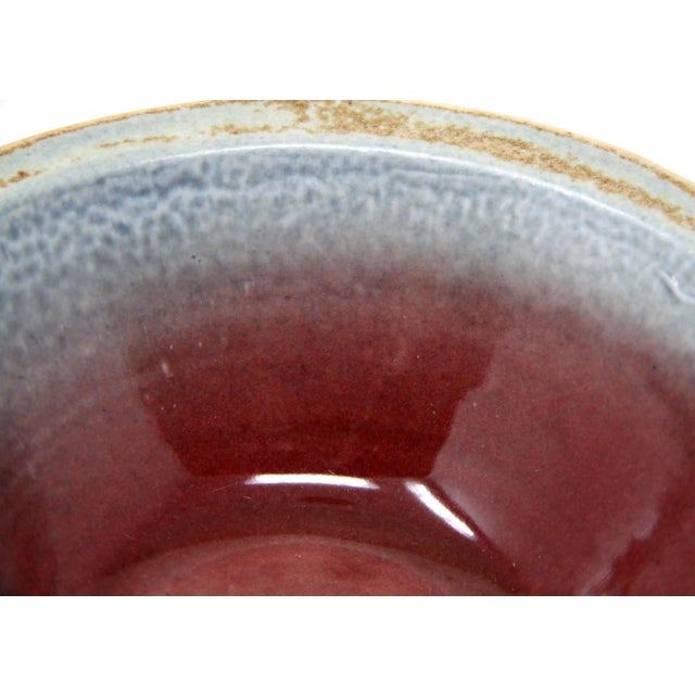 Vintage High Gloss Glazed Studio Art Pottery Bowl For Sale In Providence - Image 6 of 9