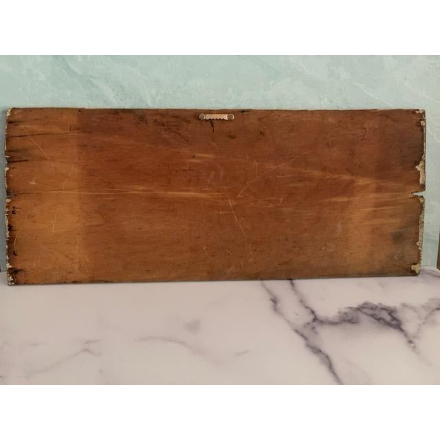 Antique wooden sign advertising Gloss Starch. Made of wood and with stenciled black lettering. Was likely a General Store...