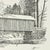 Mid-Century Americana Rustic Lithograph From Pencil Drawing, Covered Bridge Framed. For Sale - Image 11 of 13