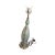 1950s Mid-Century Modern California Pottery Sputnik Lamp Aqua & Gold Splatter Glaze For Sale - Image 10 of 14