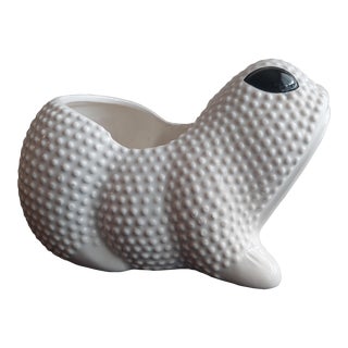 Vintage Jean Roger Style Hobnail Frog Planter For Sale