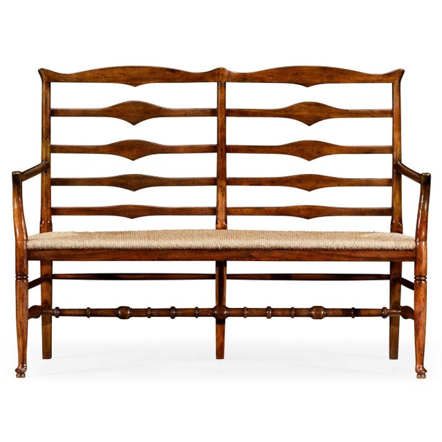Country Style Ladder Back Bench Chairish