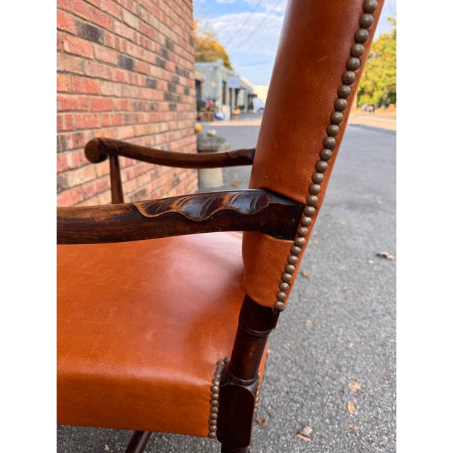 This gorgeous late 19th century chair French throne chair is truly fit for a king or queen! Nice carving and turned...