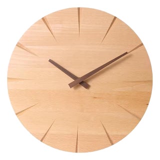Solid Wood Minimalist Wall Clock For Sale
