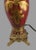 Neoclassical Vintage Neo-Classical Urn Elegant Maroon Red & Gold Painted Table Lamp Original Shade For Sale - Image 3 of 11