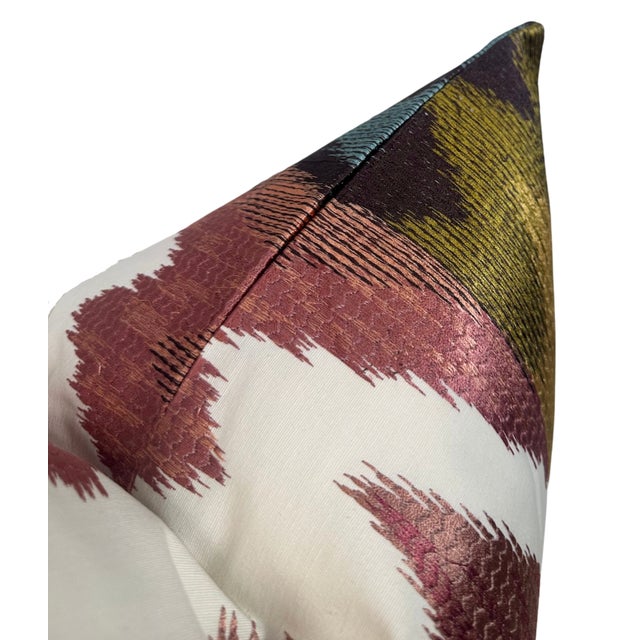 Kamut Woven Pillow Cover in Rose, 20x20 Pillow For Sale - Image 4 of 4